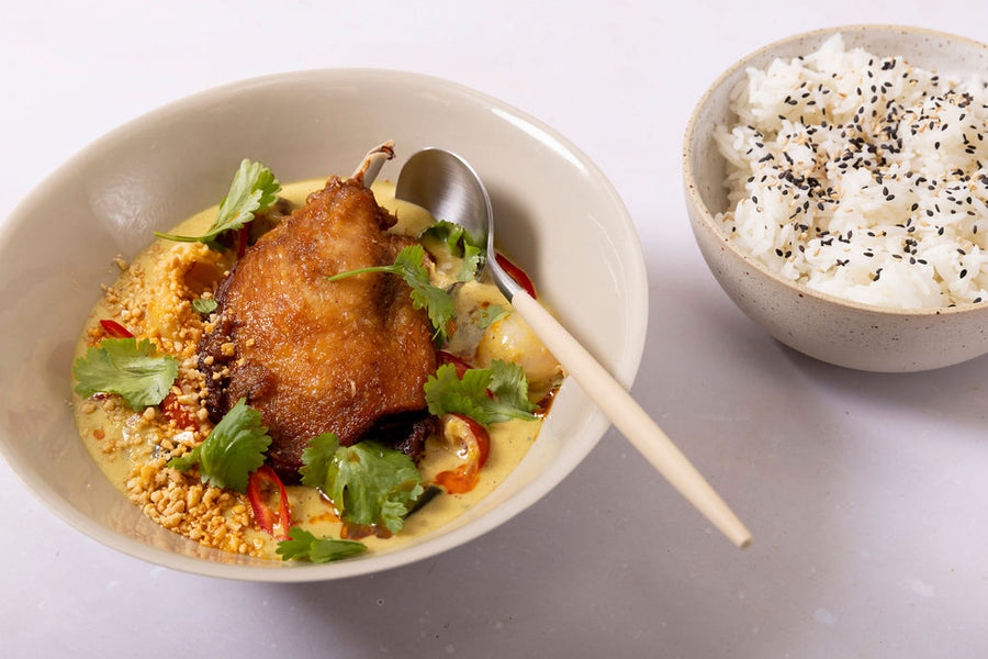 Confit Duck Penang & Steamed Jasmine Rice