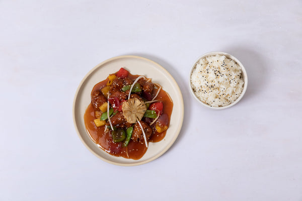 Sweet & Sour Chicken & Steamed Jasmine Rice