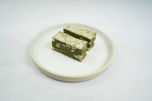 Matcha, White Chocolate & Coconut Blondie