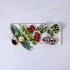 Sushi selection for vegans. Contains the following: Vegan Dragon Roll (8 pieces), Super Greens Ura Maki (8 pieces), House Pickles Hoso Maki (8 pieces), Cucumber Maki (8 pieces) and Piquillo Pepper Nigiri (2 pieces).