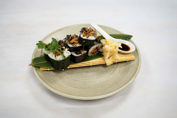 Cumin-Roasted Sweet Potato & Black Garlic Maki