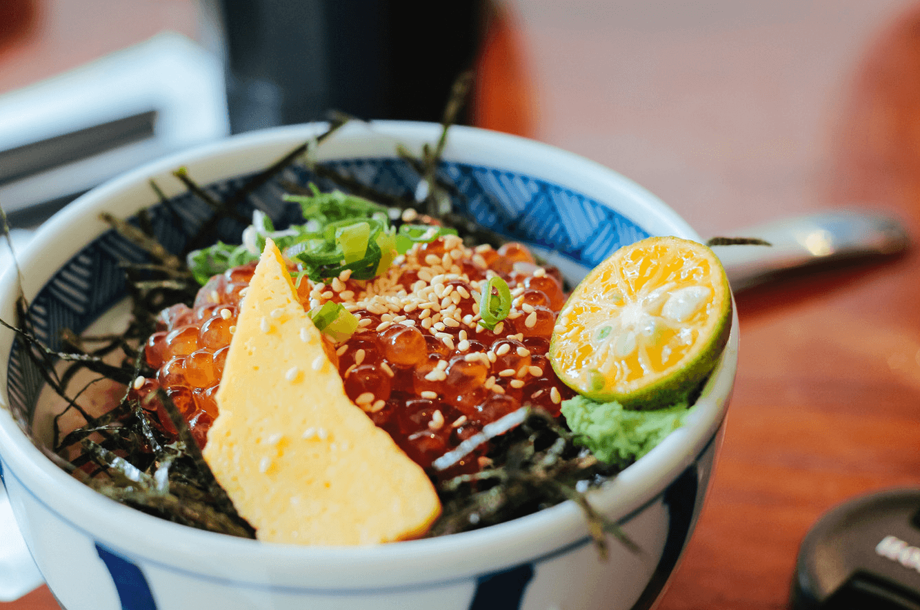 Bowl of Asian food